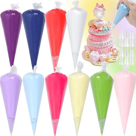 ASTRYAS Cream Glue,10Pcs 100g Decoden Fake Whipped Cream Glue DIY Phone Case Kit with Plastic Piping Tip for DIY Handmade Craft Decoration - Pony Color