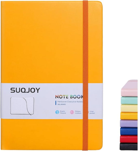 Lined Journal Notebooks for Writing, 100 GSM Thick Paper, 1 Pack Hardcover Notebooks, A5 College Ruled Notebook, Journaling Notebook for School/Travel/Office (Orange- 1 Pack)