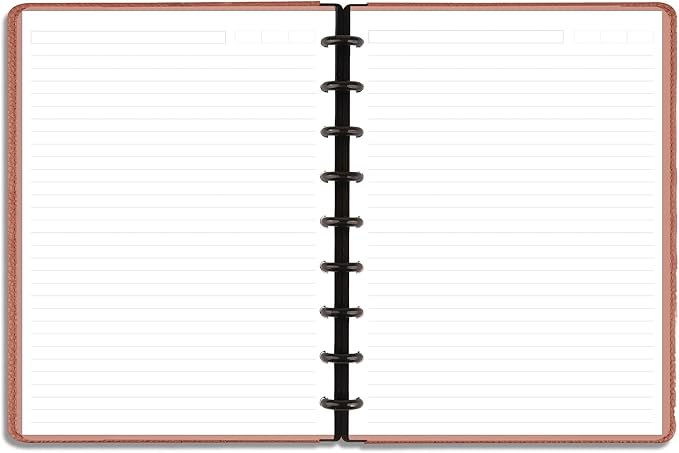 9 Disc Discbound Refill Paper, Loose Leaf Paper, 9 Disc Prepunched Paper for Happy Planner Inserts, White Paper, Total 100 Sheets/200 Pages, College Ruled, 100gsm, 7 X 9.2.5 Inch