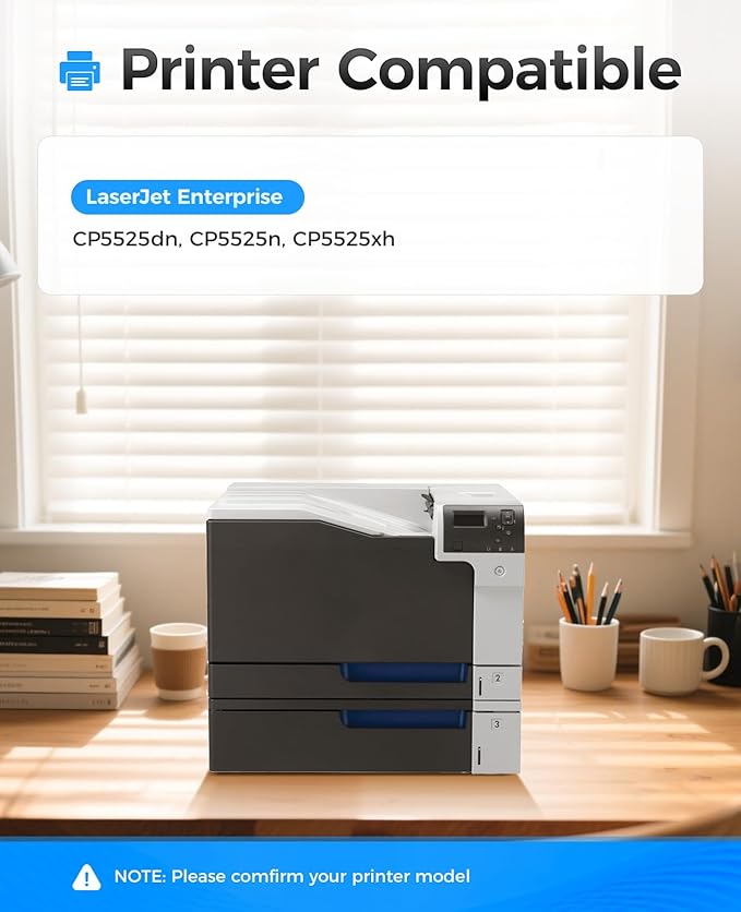 650A Toner Cartridge Set 4-Pack High Yield with Chip Replacement for HP 650A CE270A CE271A CE272A CE273A Compatible with HP Color LaserJet Enterprise CP5525 CP5525dn CP5525n CP5525xh Printer Ink Black