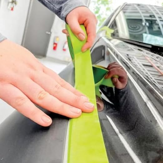 LAUCO DINOGREN High Performance Masking Tape for Car Paint, Heat & Water Resistant, Multi-Purpose Green (1.5 in (6 Rolls))