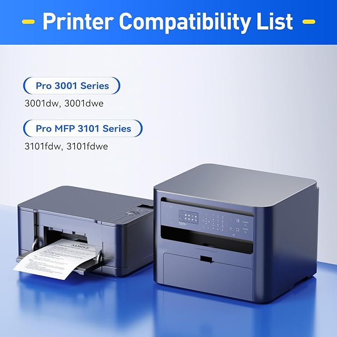 138X Black Toner Cartridge 2-Pack with Chip Compatible with HP 138X W1380X 138A W1380A Toner Replacement for Laserjet Pro MFP 3001dw 3001fdw 3101fdw Printer 3101 3001 Laser Printer All-in-One Copier