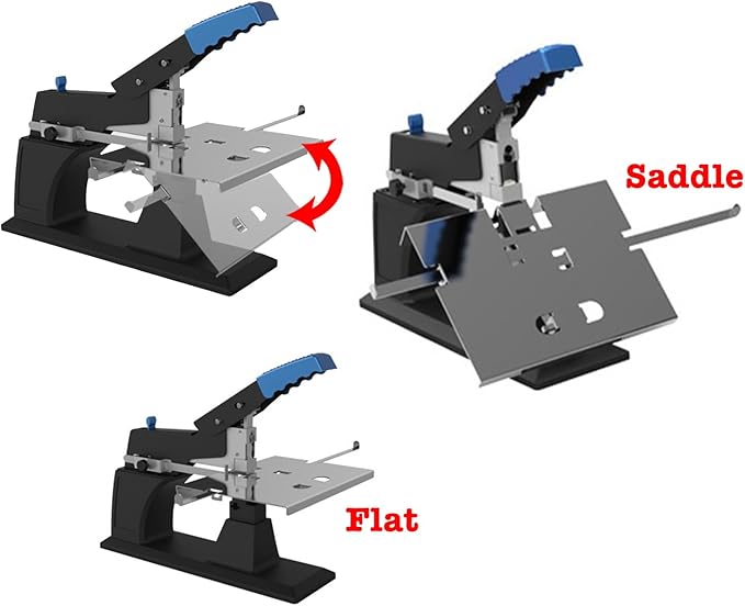 Heavy Duty Stapler Manual, Metal Desktop Stapler with Stoppers for Flat & Saddle Stapling, Max. Thickness 6.5mm