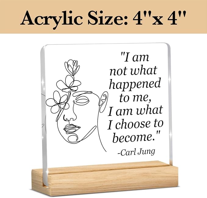 Therapy Office Desk Decor, Motivational Mental Health Decor, Therapist Offices Gifts for Women, Mental Health Gifts for Women Therapist Counselor Psychologist, Halloween Christmas Gift Acrylic Sign