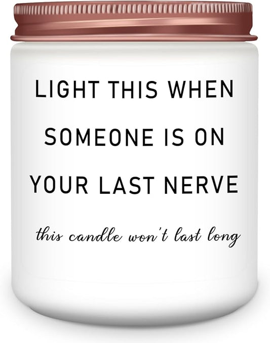 Homsolver Gifts for Women, Best Friend Birthday Christmas Friendship Gifts for Women, Sister, Friend, Mom, Bestie, Her, BFF, Coworker, Unique Woman Gift, Funny Lavender Scented Candle Gift