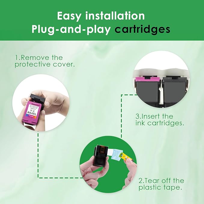 664XL Ink Cartridge Replacement for 664 664XL 664 XL Ink Cartridges Black and Color for DeskJet Ink Advantage 1115 2135 2138 3635 3636 3638 4535 4536 4538 4675 4676 4678 Printer Ink 2 Pack