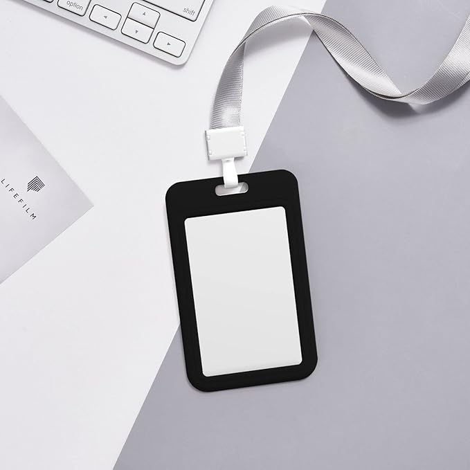 Custom Id Badge Holder Customizable Personalized Id Card with Photo Logo for Employee Work Office Staff Name Tag