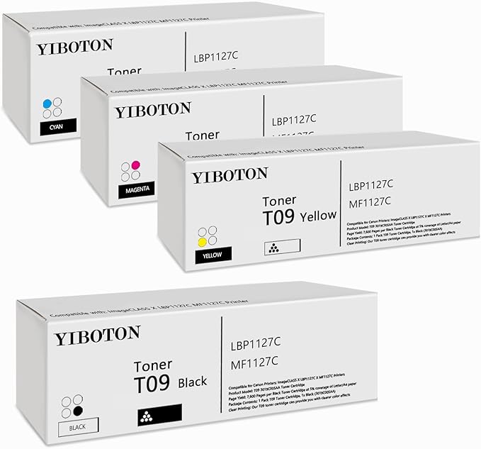 Extra High Capacity T09 T09L Toner Cartridge Compatible with Canon T09 T09L 3020C005AA 3019C005AA 3018C005AA 3017C005AA Toner for Canon ImageCLASS X LBP1127C MF1127C Printer