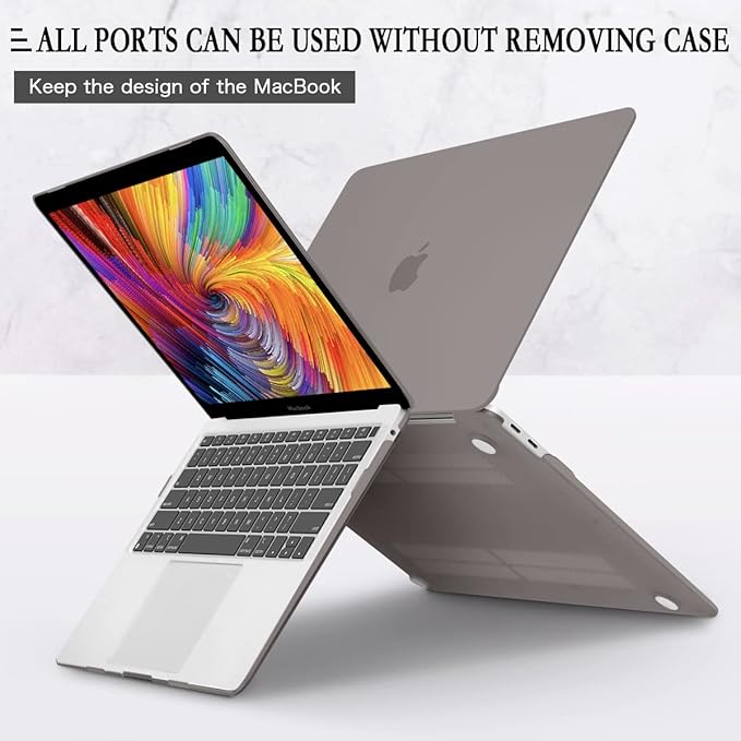 CISSOOK Compatible with MacBook Pro 13 Inch Case Gray 2023 2022 2021-2016 Release Model A2338 M2 M1 A2251 A2289 A1706 Touch Bar, Plastic Hard Shell Case with Keyboard Cover for Pro 13", Matte Gray