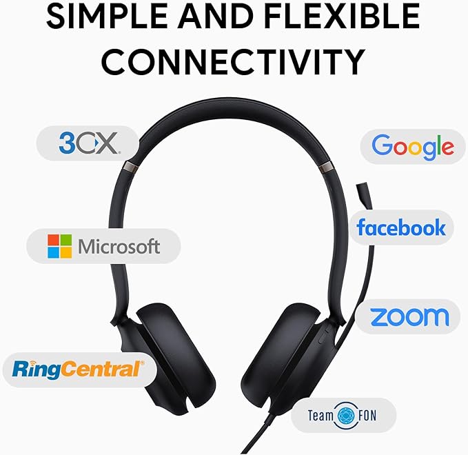 Yealink UH37 USB Headset with Microphone for PC Laptop - Headphones with Noise Cancelling Microphone for Computer,On-Ear Wired Office Call Center Headset Mono