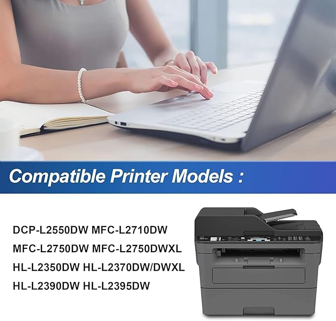 770 760 730 Toner Cartridge Replacement Compatible for Brother Printer MFC-L2710DW MFC-L2750DW HL-L2350DW HL-L2395DW DCP-L2550DW (TN760（3000 Pages）)