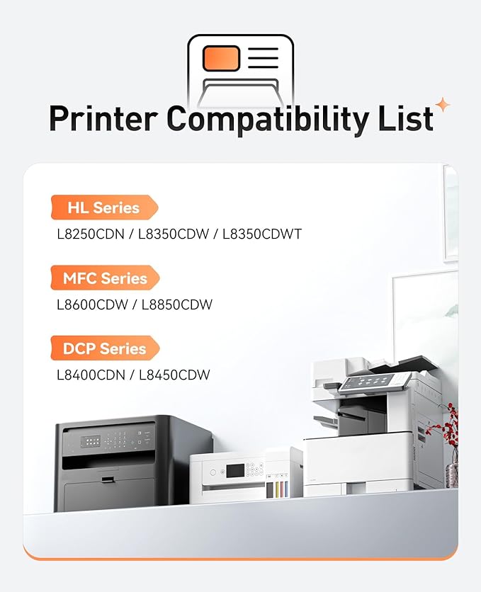 TN331 Toner Cartridge Set 4-Pack Black Cyan Yellow Magent Replacement for Brothe TN-331 Work with Brother HL-L8350CDW HL-4150CDN MFC-L8850CDW DCP-L8400CDN L8450CDW L8250CDN L8350CDWT L8600CDW Printer