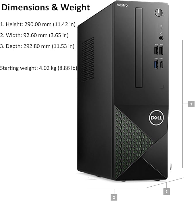 Dell Vostro 3030s Small Desktop SFF Business Computer, 14th Gen Intel 10-Core i5-14400 (Beat i7-13620H), 64GB DDR5 RAM, 2TB PCIe SSD, WiFi 6, Bluetooth, Type-C, DisplayPort, HDMI, Windows 11 Pro