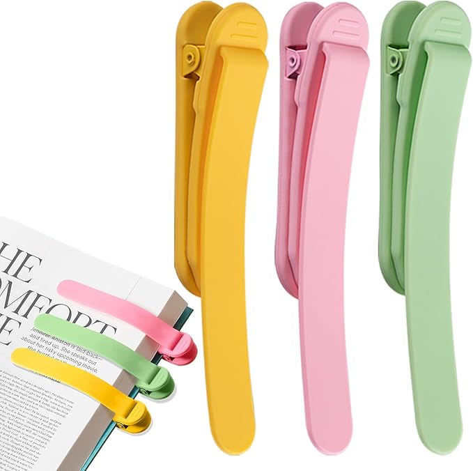 3pcs Page Bookmarks for Reading, Automatic Book Marks Tailored for Enthusiasts, Unique and Cute Book Page Holder Markers Clip Reading Accessories Gifts