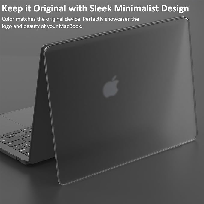 KEROM Space Grey Case for MacBook Air 13 inch 2025-2022 M4 M3 M2 A3240 A3113 A2681, MacBook Air M3 13 inch Case, Frosted Matte Plastic Hard Shell & Keyboard Cover for Mac Air 13.6'', Space Gray Clear