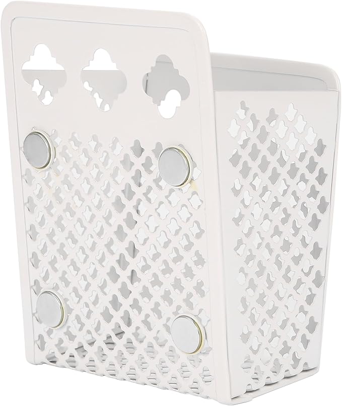 Magnetic Pencil Holder - Magnetic Locker Organizer, 1 Pack Pen Holder Locker Accessories for School and Office (1 Pack White)