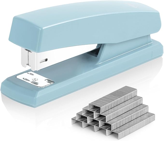 Deli Stapler, Desktop Staplers with 640 Staples, Office Stapler, 25 Sheet Capacity, Blue
