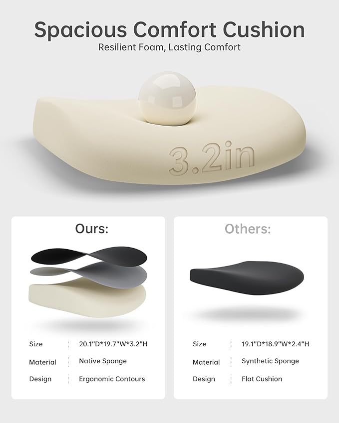 Office Chair, Ergonomic Desk Chair with Adjustable Lumbar Support and Flip up Armrest, Breathable Mesh Computer Chair for Home Office, White