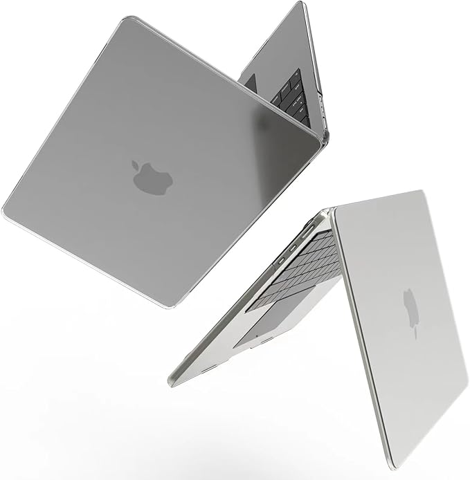 KEROM Matte Clear Case for MacBook Air 13 inch 2025-2022 M4 M3 M2 A3240 A3113 A2681, MacBook Air M3 13 inch Case, Matte Plastic Hard Shell & Keyboard Cover for Mac Air 13.6 inch, Frosted Clear