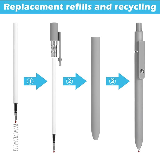 6 Pcs Gel Pens 0.5mm Quick Dry Black Ink Fine Point Smooth Writing Pen, Quick Dry Pens For Journaling, School Supplies Gifts for Men Women Journaling, Black/Gray/White