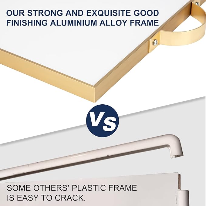 TSJ OFFICE Small Dry-Erase White-Board - 12 X 16 Inches Portable Aluminum Frame Mini Hanging Whiteboard with Handle, to Do List Notepad for Office, Home, School