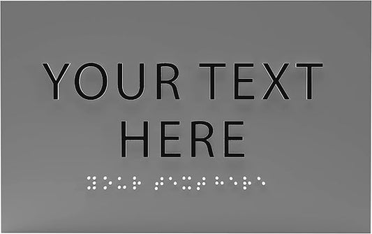 6" X4" Personalized Custom Sign- Tactile Graphics Grade 2 Braille Text | ADA Compliant Wall Mount Plastic Signs For Schools, Offices, Businesses, Apartments & Restaurants