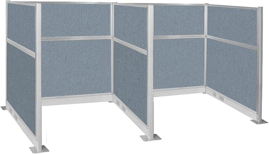 Versare Pre-Configured Hush Panel Electric Cubicle | Workstation Divider Walls | Cubicle Privacy Panels | Office Partition Walls