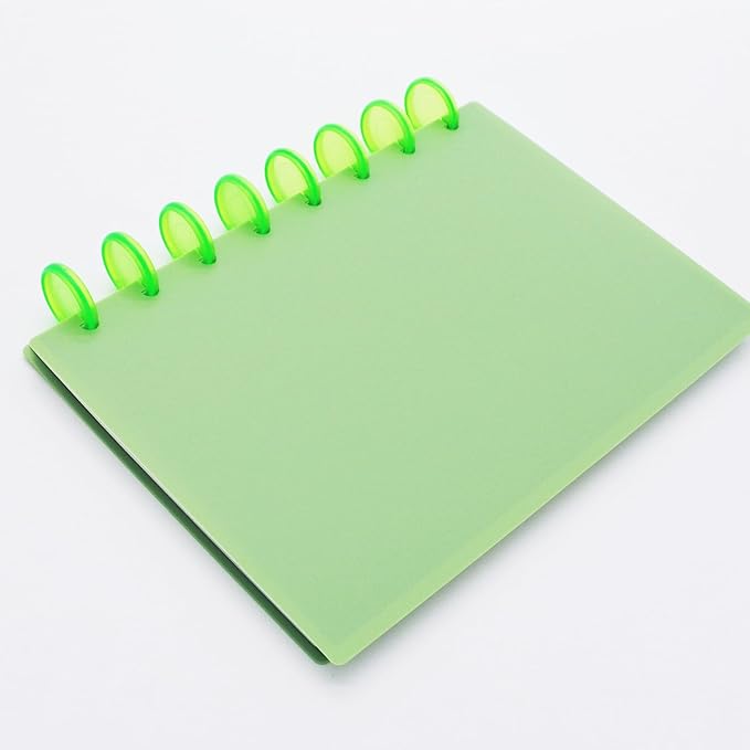 100pcs Discbound Notebook Discs DIY Planner Accessoriesfits for Tul,Levenger,Arc,Happy Planner,Talia(Transparent Green,1.5inch/38mm)