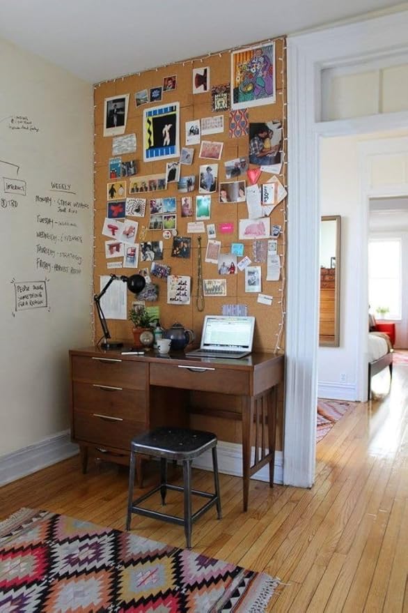 Manton Cork Premium Cork Roll - 4' x 10' x 3/8", 100% Natural Facing Grade Material for Bulletin Boards, Decorative Photo and Message Push Pin Displays - Perfect for Home, School, and Office