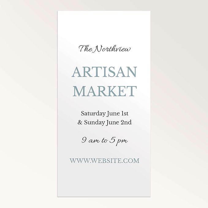 Staples Custom Scrim Vinyl Banner - 24W" x 48L" Quote Banner with 4 Grommets - Durable Outdoor Sign for Events, Promotions, and Business Advertising (Light)