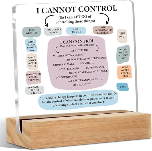 Mental Health Things Acrylic Sign, Mental Health Gifts for Women Men Psychologist Counselor, Acrylic Plaque Desk Decor, Shelf Cubicle Decor for Counseling Office Therapy Desktop Art Decoration