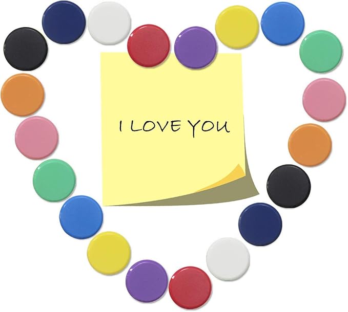 Qualsen Fridge Magnets, 100pcs Small Refrigerator Magnets for Whiteboard, Kids, Mini Cute Magnet for Locker, White Board, Kitchen, Office, Classroom (10 Colorful)