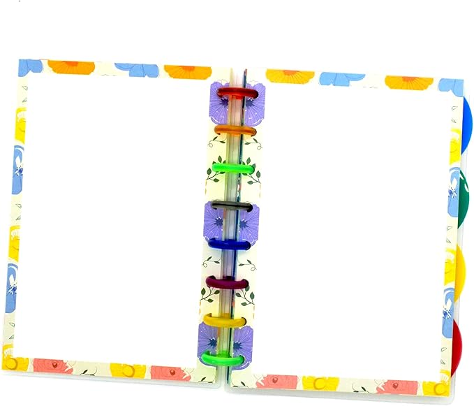 100pcs Discbound Notebook Discs DIY Planner Accessoriesfits for Tul,Levenger,Arc,Happy Planner,Talia(Transparent Mixed,1.5inch/38mm)