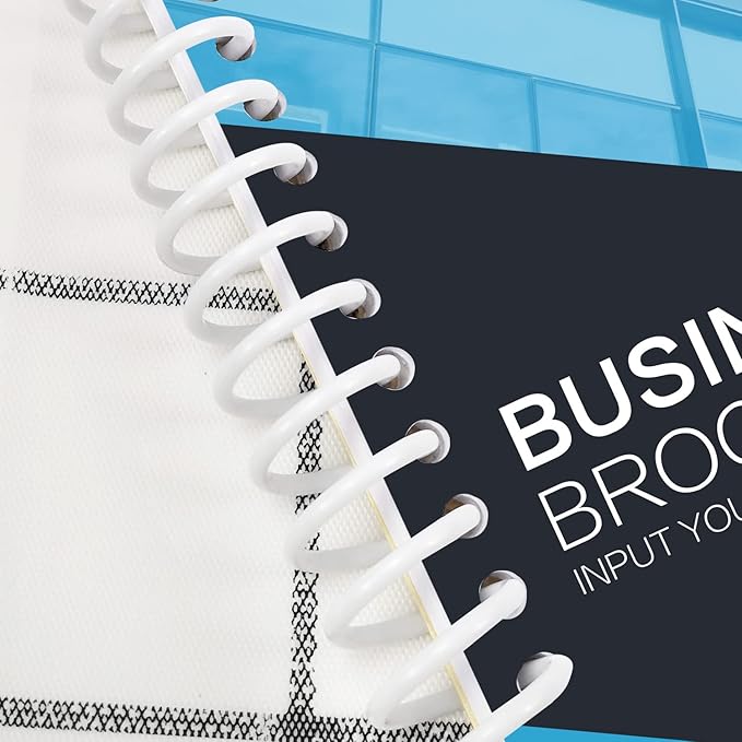 Rayson 9/16" Plastic Spiral Binding Coil, 115 Sheets Capacity, 4:1 Pitch 14.3mm White Coil Binding Spines for Business and Educational Purposes, Pack of 100