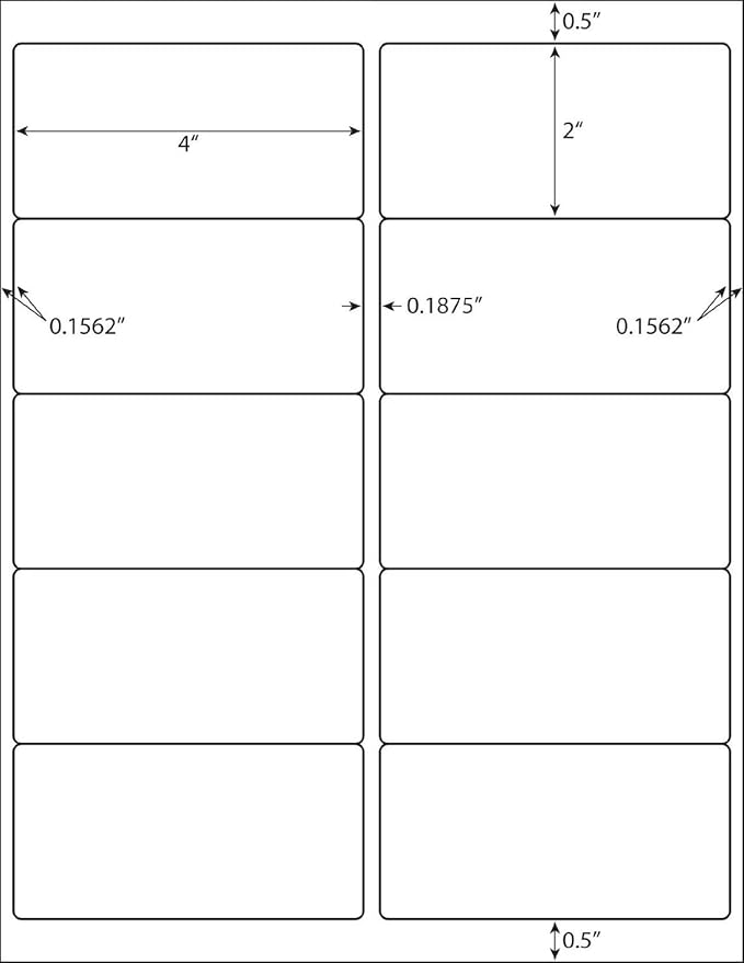 10 Up - Address Labels - 2" x 4" - 10000 Labels