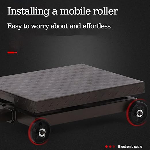 Large Platform Scale with Wheel 660 LB Floor Weight Computing Postal Scale Digital Perfect Industrial Platform Scale Foldable for Postal Luggage Shipping Mailing Weighing