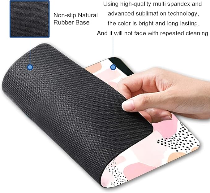Mouse Pad, Abstract Graphic Design Mouse Pad, Washable Square Cloth Mousepad for Office Laptop, Non-Slip Rubber Computer Mouse Pads for Wireless Mouse, Cute Mouse Pads for Desk