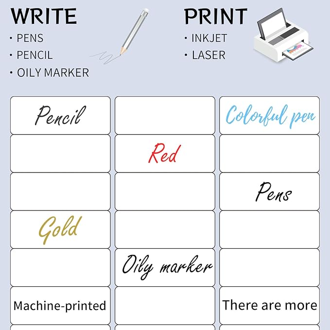 8.5"×11" Address Labels 600 Labels Sticker Paper for Laser/Inkjet Printer, 1" x 2-5/8" mailing Label- White