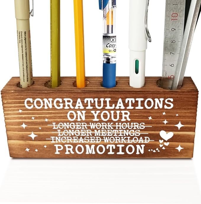 FOKCBOCM Promotion gift for Coworker Leader, Thank you Appreciation Birthday Gift for Mentor Leader Coach Boss, Going Away Gift Retirement Gift for Coworker Boss, Farmhouse Organizer Pen Holder-DBB13