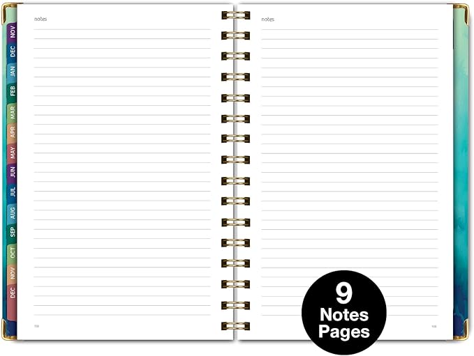 HARDCOVER 2026 Planner, 5.5"x8": 14 Months (November 2025 - December 2026), Daily Weekly Monthly Planner, Yearly Agenda, Bookmark, Pocket Folder and Sticky Note Set (Orchid)