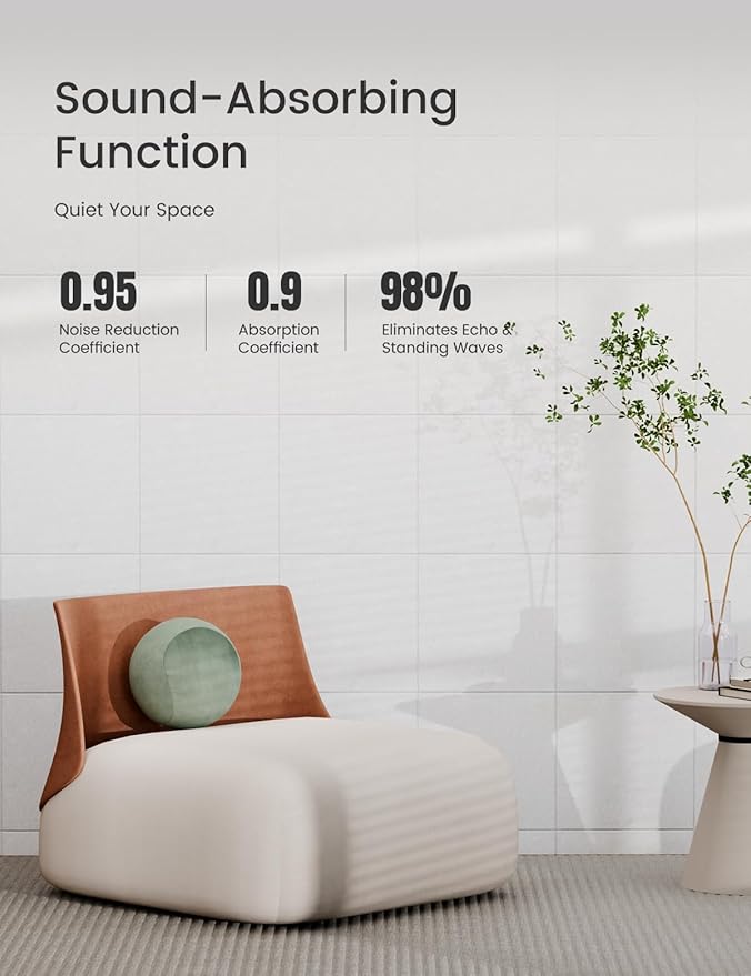 Bumusty Large Cork Board 36"x24" Alternative - 6 Pack Felt Wall Tiles with 40 Safe Removable Adhesive Tabs, 30 Pushpins, Cork Boards for Walls Pin Board Bulletin Board Office Decor (Milky White)