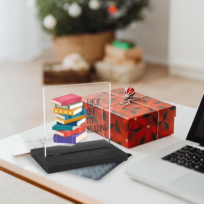 Funny Profanity Gift for Book Lover,Cute Desk Decor Gift for Book Lover, Joke Birthday Office Gift for Book Lover, Funny Reading Gift for Book Lover, Gag Reading Gift for Book Lover,WYZ2