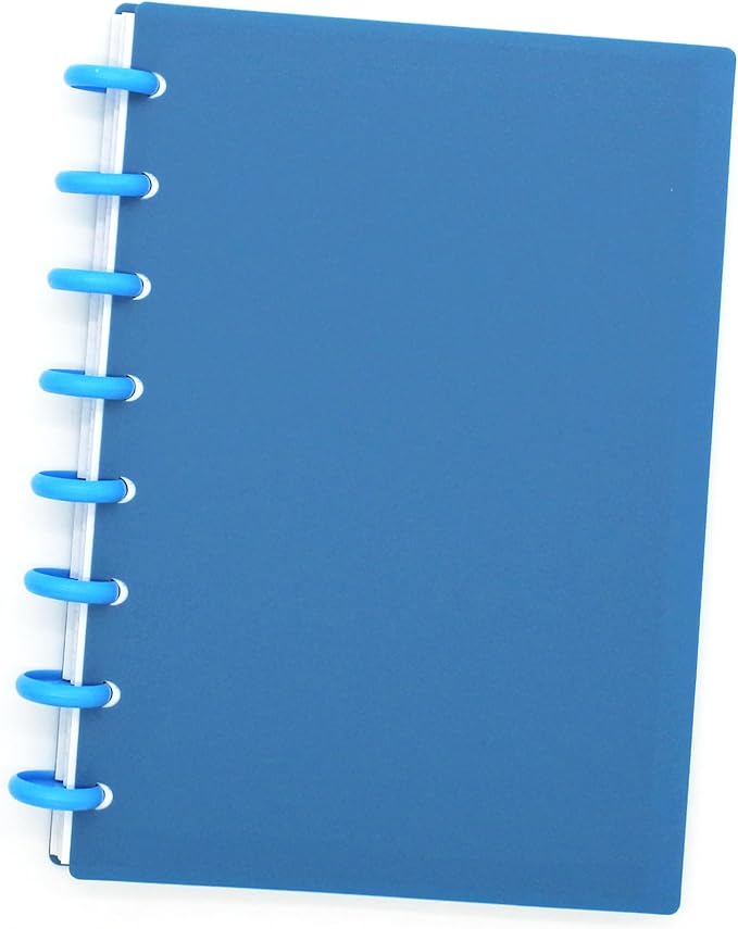100pcs Discbound Notebook Discs DIY Planner Accessories fits for Tul,Levenger,Arc,Happy Planner,Talia(Blue,0.94inch/24mm)