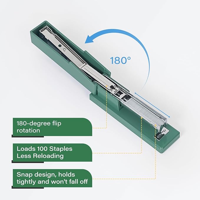 Desktop Stapler 2-Pack, Durable Office Stapler, 25 Sheet Capacity, Includes 1000 Staples for Home and Office Use (2, Powder)