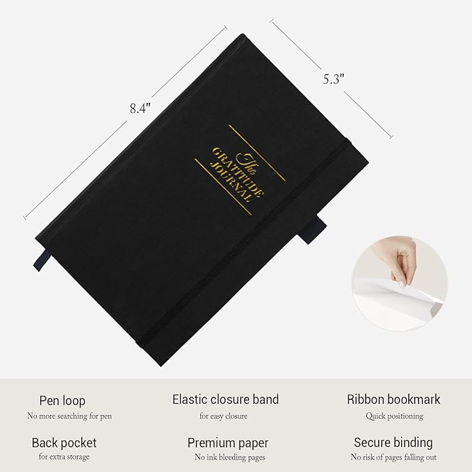 The Gratitude Journal - Inspire Thankfulness, Mindfulness, Positivity, Happiness, Affirmation, Productivity & Self Care - Undated Daily Reflection & Gratitude Journal for Women & Men - Upgraded with