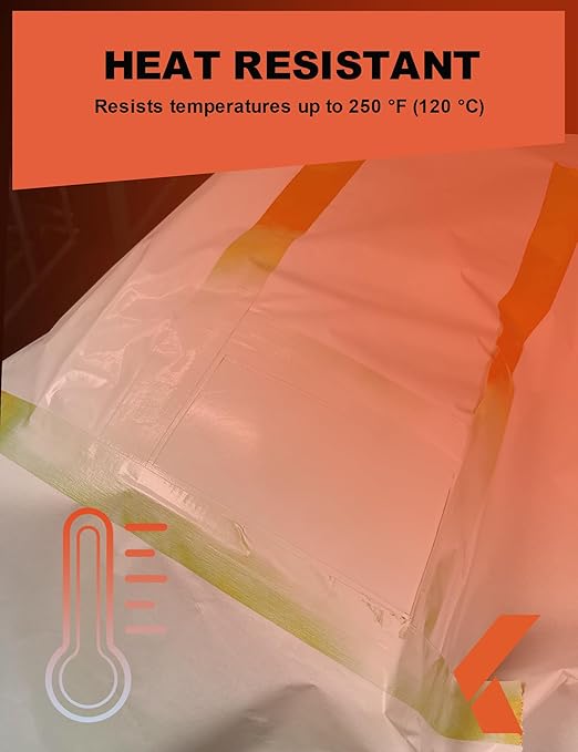 Painters Tape for Cars Vehicles Paint Tape Auto Body Yellow Masking Tape Heat Resistant Automotive Removable No Residue Painting Tape Bulk Set for Paint Booth, 0.7in-60 yards/6rolls