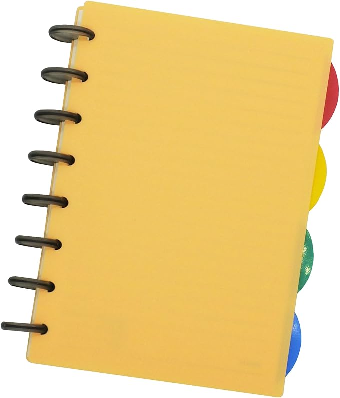 100pcs Discbound Notebook Discs DIY Planner Accessories fits for Tul,Levenger,Arc,Happy Planner,Talia(Smoke Black,0.94inch/24mm)