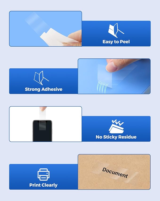 Tze151 24mm 0.94" Laminated Clear Tape Compatible for Brother Tze-151 Tz-151 P Touch Tz Tze Label Tape 24mm 1" Black on Clear for PTD600 PTD610BT PTP710BT PTP750W PTE550W Label Maker, 4-Pack