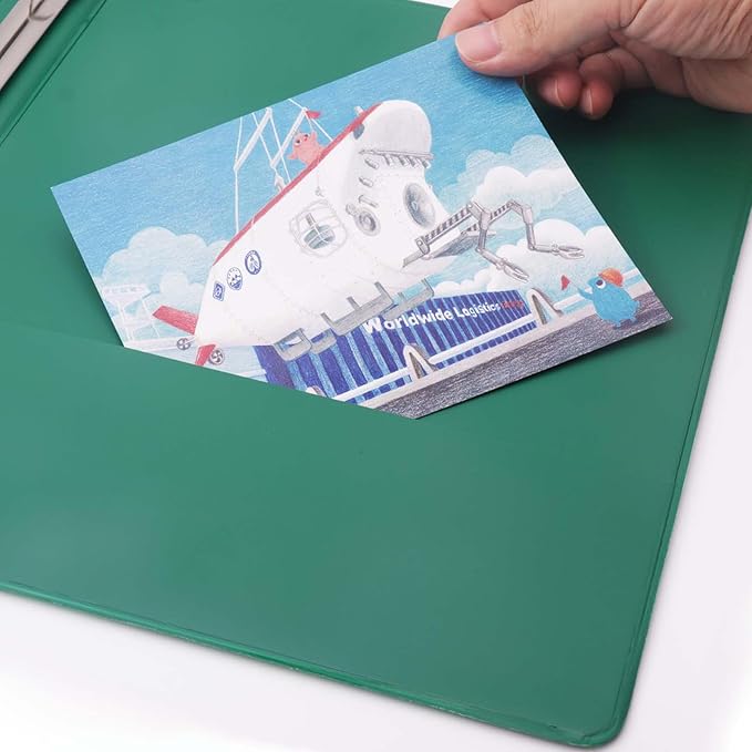 COMIX 3 Ring Binder 1.5 inch with Clear View Cover, 1.5" View Binder Holds 300 Sheets of US Letter Size Paper, 6 Pack (Green)