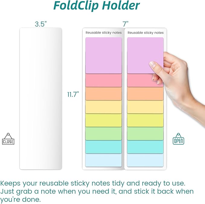 Dry Erase Sticky Notes - 16 Pcs, 8 Vibrant Colors, 3"x3" Whiteboard Stickers for Labels, Lists, Notes, Reminders - Restickable and Washable